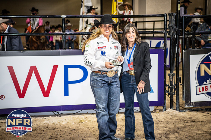 Déjà vu for Crawford at the Wrangler National Finals Breakaway Roping