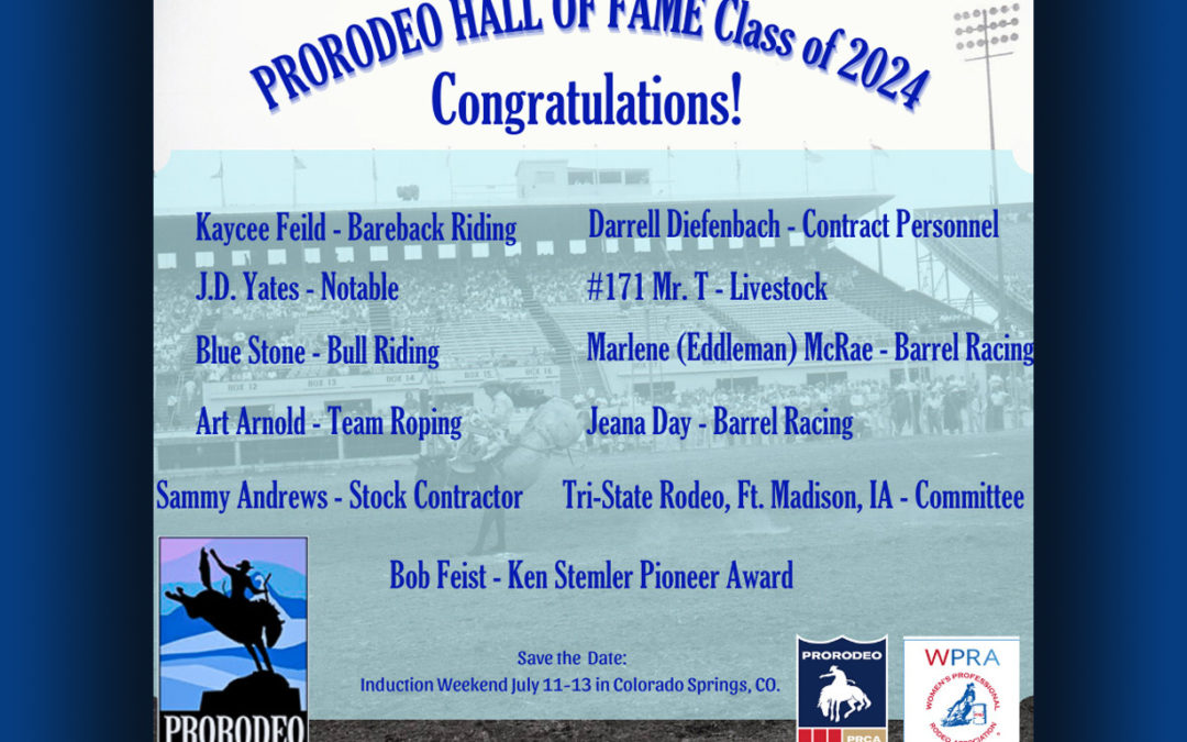 2024 ProRodeo Hall of Fame Class Announced